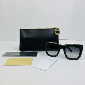Stella McCartney Essentials SC0033S Green Square Sunglasses Oversized  NEW